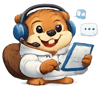 PiPi with headphones and tablet